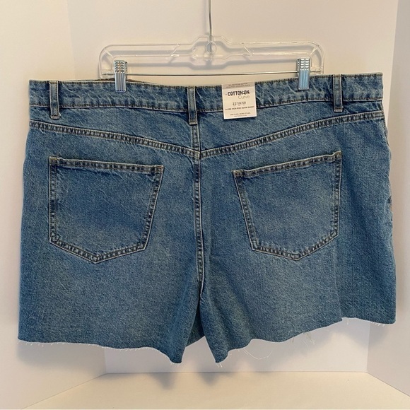 COTTON:ON Womens Curve A-Line High Rise Denim Short Lagoon Blue Size 18 NWT - Picture 4 of 10